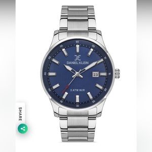 DANIEL KLEIN PREMIUM MEN DARK BLUE - MATT DIAL WITH REAL INDEX WATCH